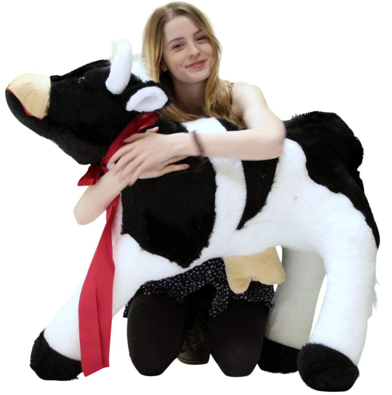 large stuffed cow toy
