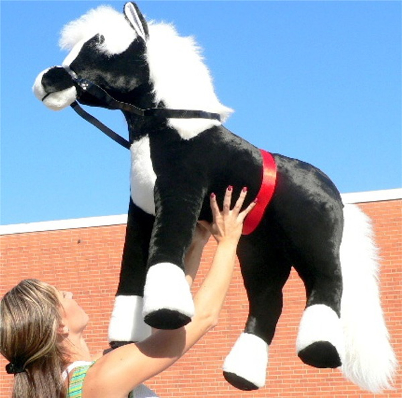 large stuffed animal horse