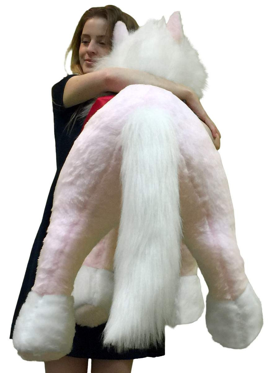 large pink pony stuffed animal