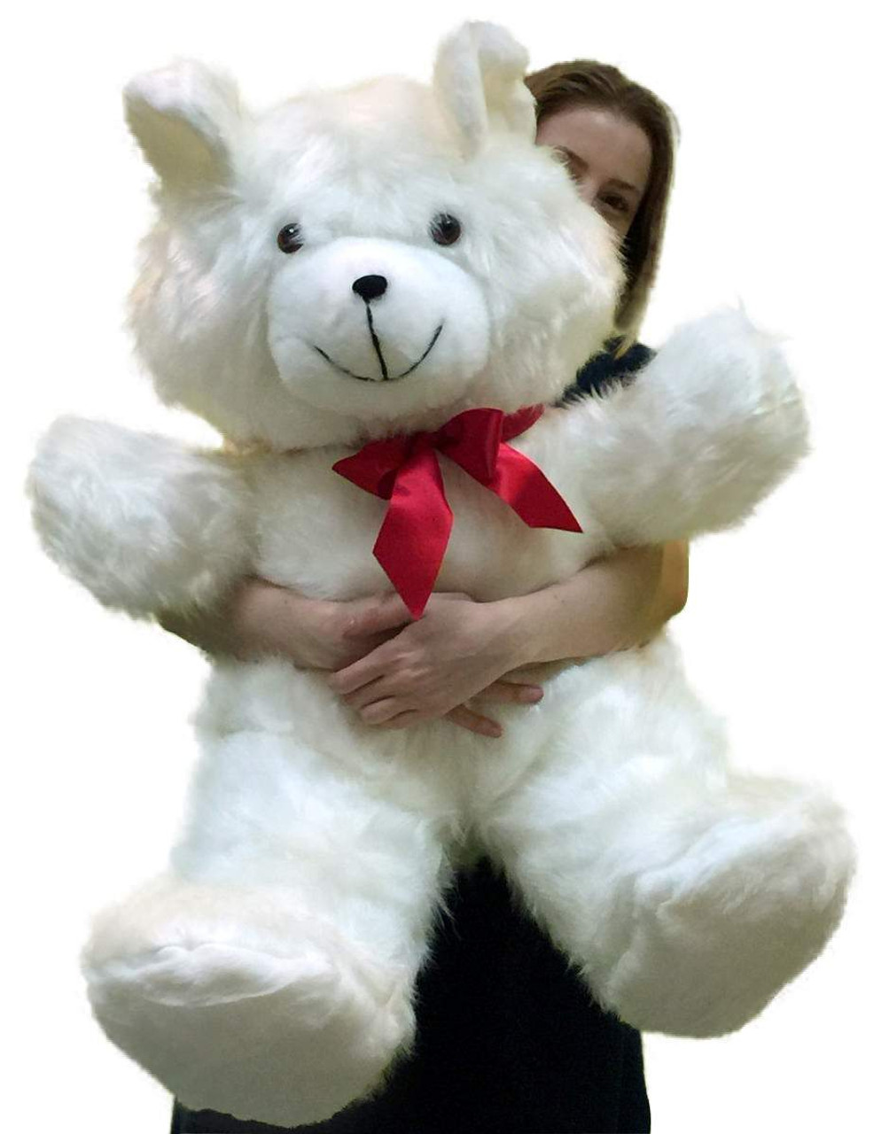 big white stuffed bear