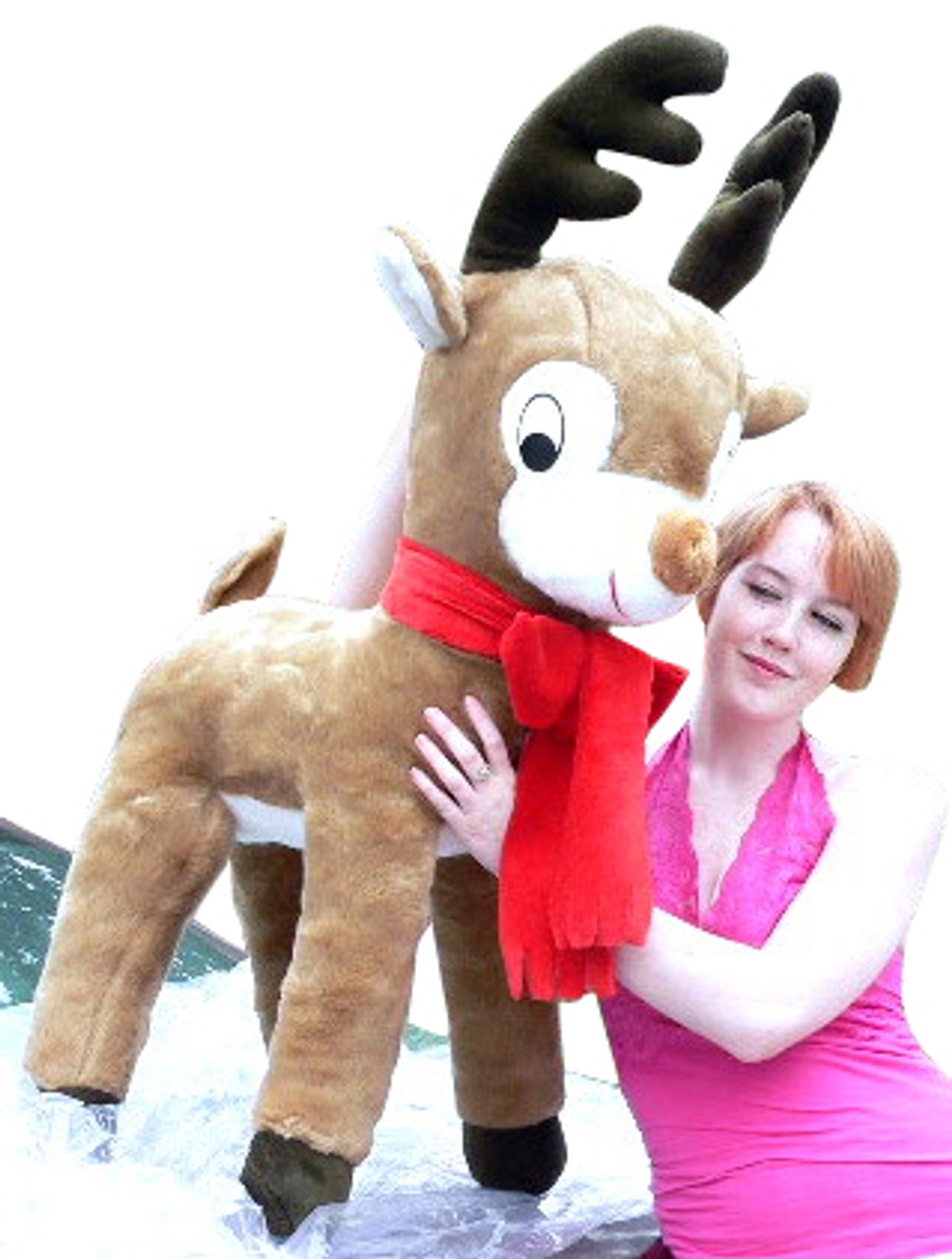 big reindeer stuffed animal