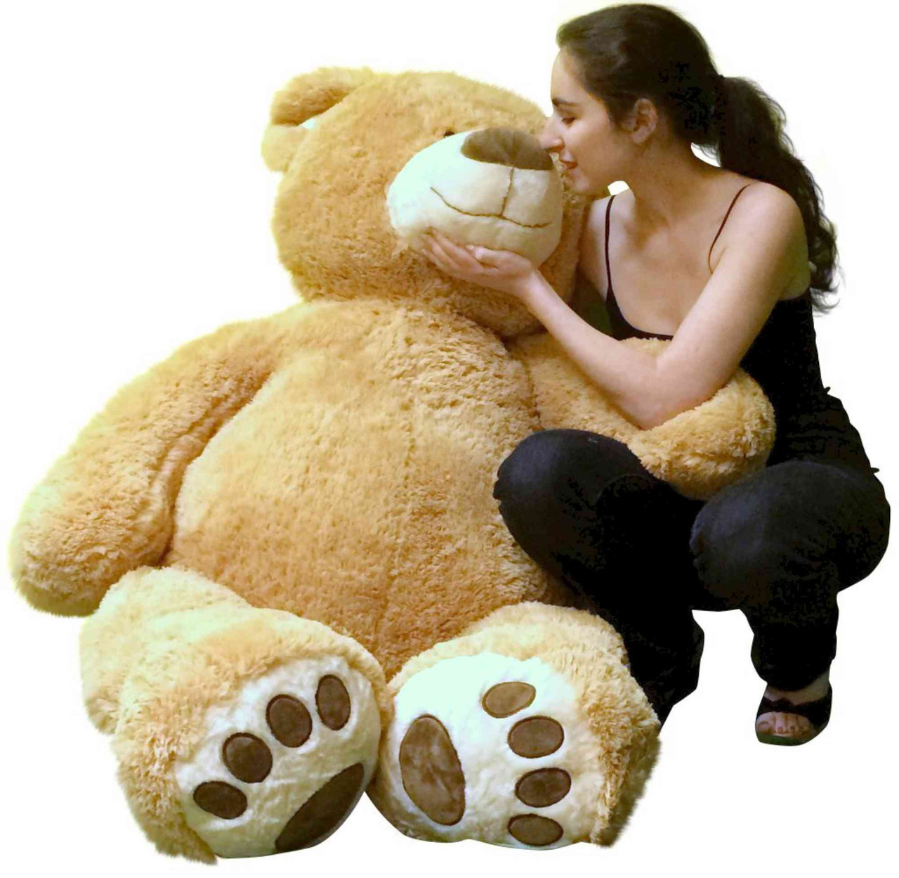 Big Plush Giant 6 Foot Teddy Bear Six Feet Tall 72 inches 183 cm Tan Color  Soft Smiling Big Teddybear 6 Foot Bear Ultra Premium Quality - Big Plush  Personalized Giant Teddy Bears Custom Stuffed Animals