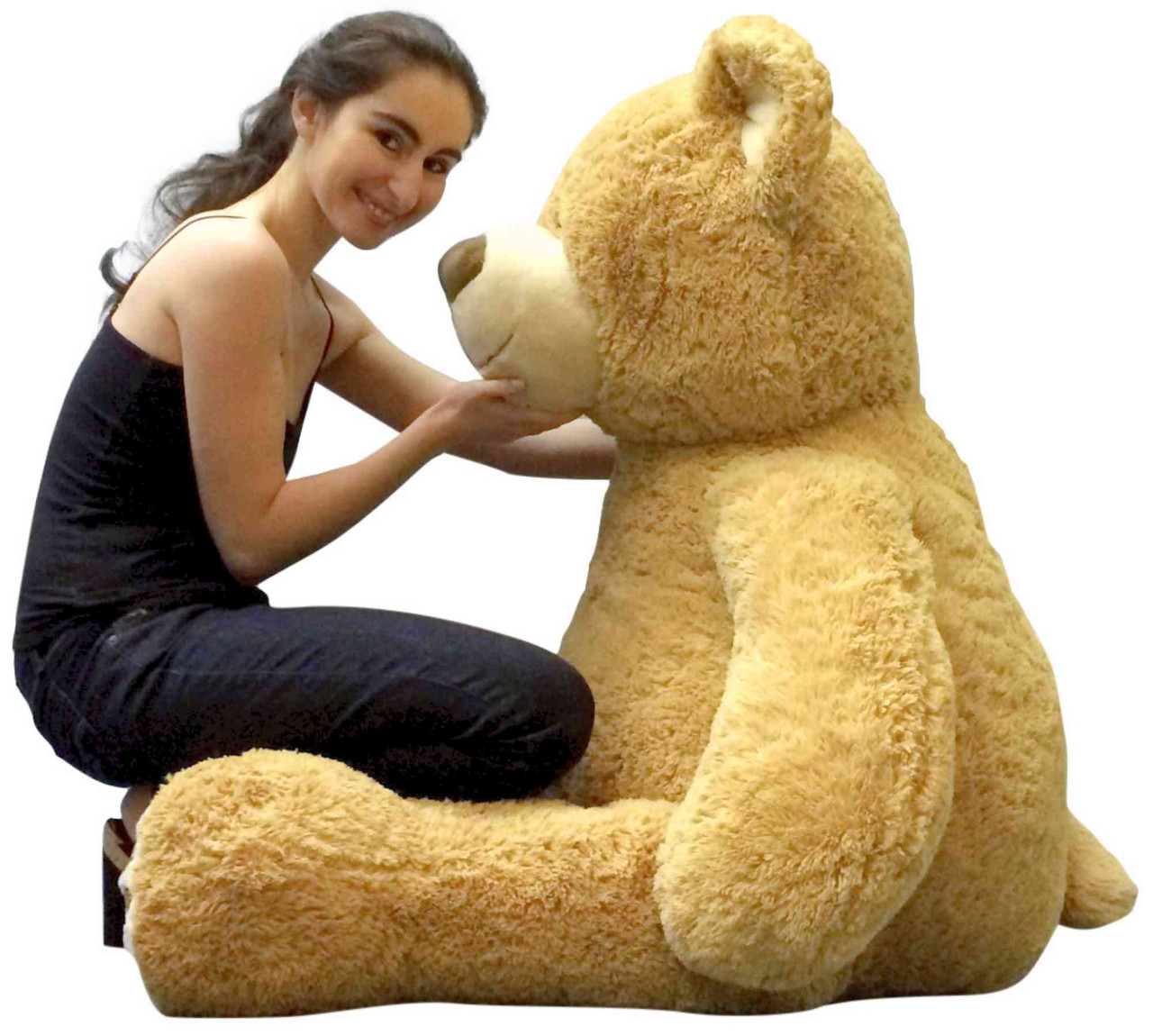 Big Plush Giant Teddy Bear Five Feet Tall Tan Color Soft Smiling Big  Teddybear 5 Foot Bear Ultra Premium Quality