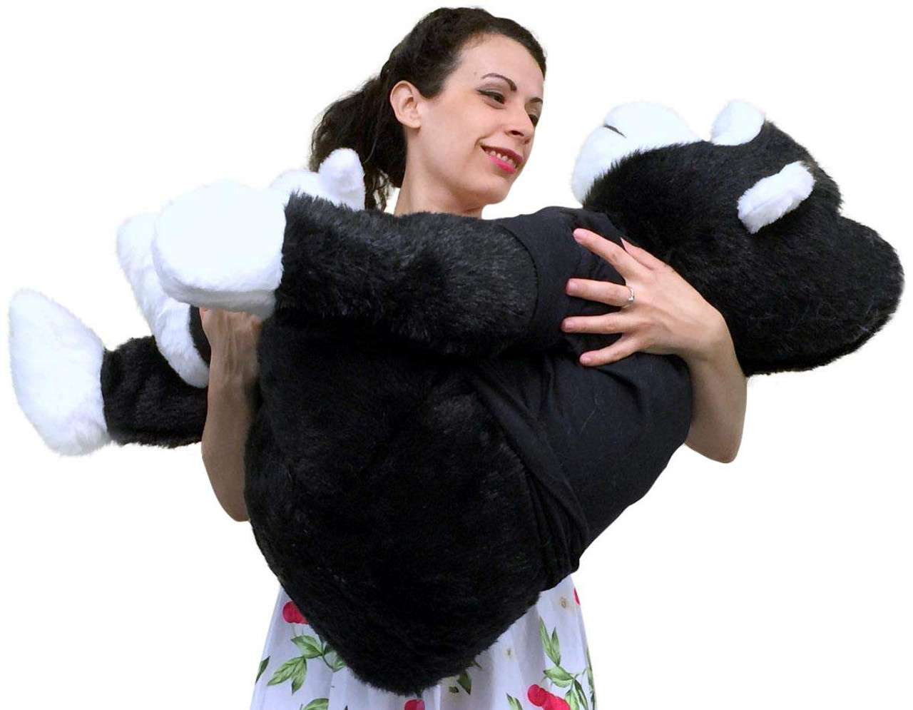 1pc Round Animal Head Cartoon Gorilla Shaped Cute Plush Pillow (with Pillow  Core)