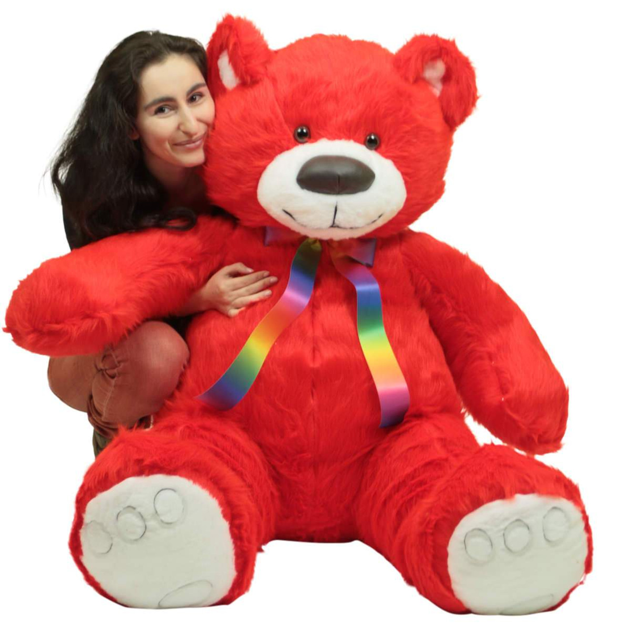 red teddy bear 5 feet