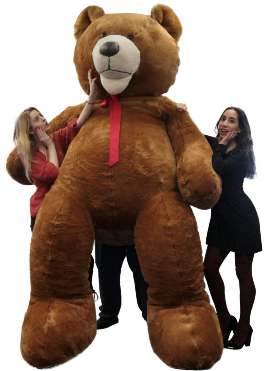 5.2 Feet Life Size Huge Teddy Bear Cover, Soft Giant Animal Coat Unfilled  Brown Bear for DIY with Girlfriend or Lover (160 cm )