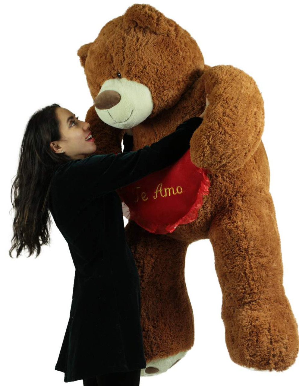 Te amo gigante orsacchiotto marrone da 5 piedi morbido ti amo peluche tiene  romantico cuscino a cuore - grande peluche personalizzato orsacchiotti  giganti animali di peluche personalizzati