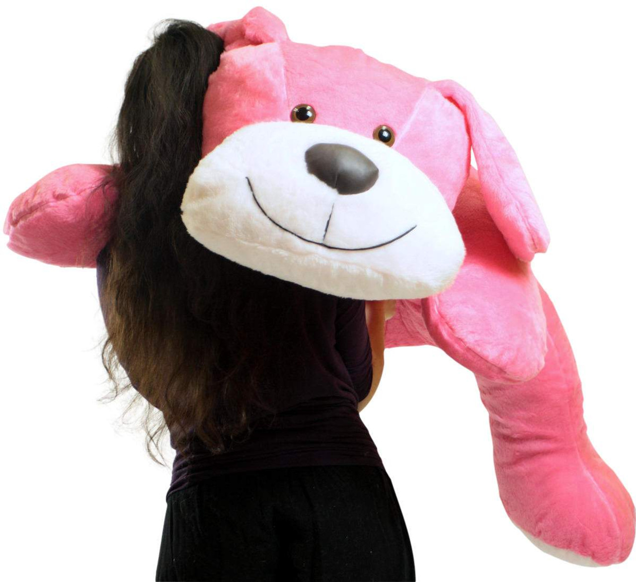 big pink stuffed animal