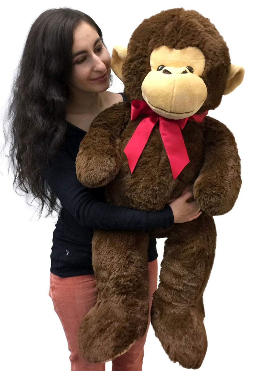 Giant Huge Stuffed Brown Monkey Bear Soft Large Big Animals Plush Doll Toy Gifts