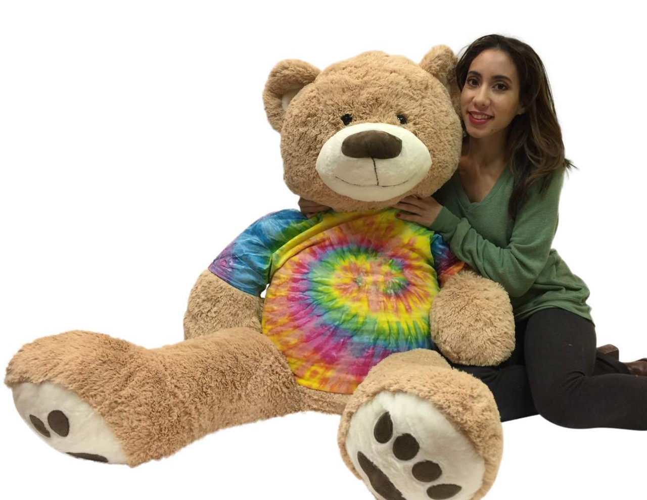 big tie dye teddy bear