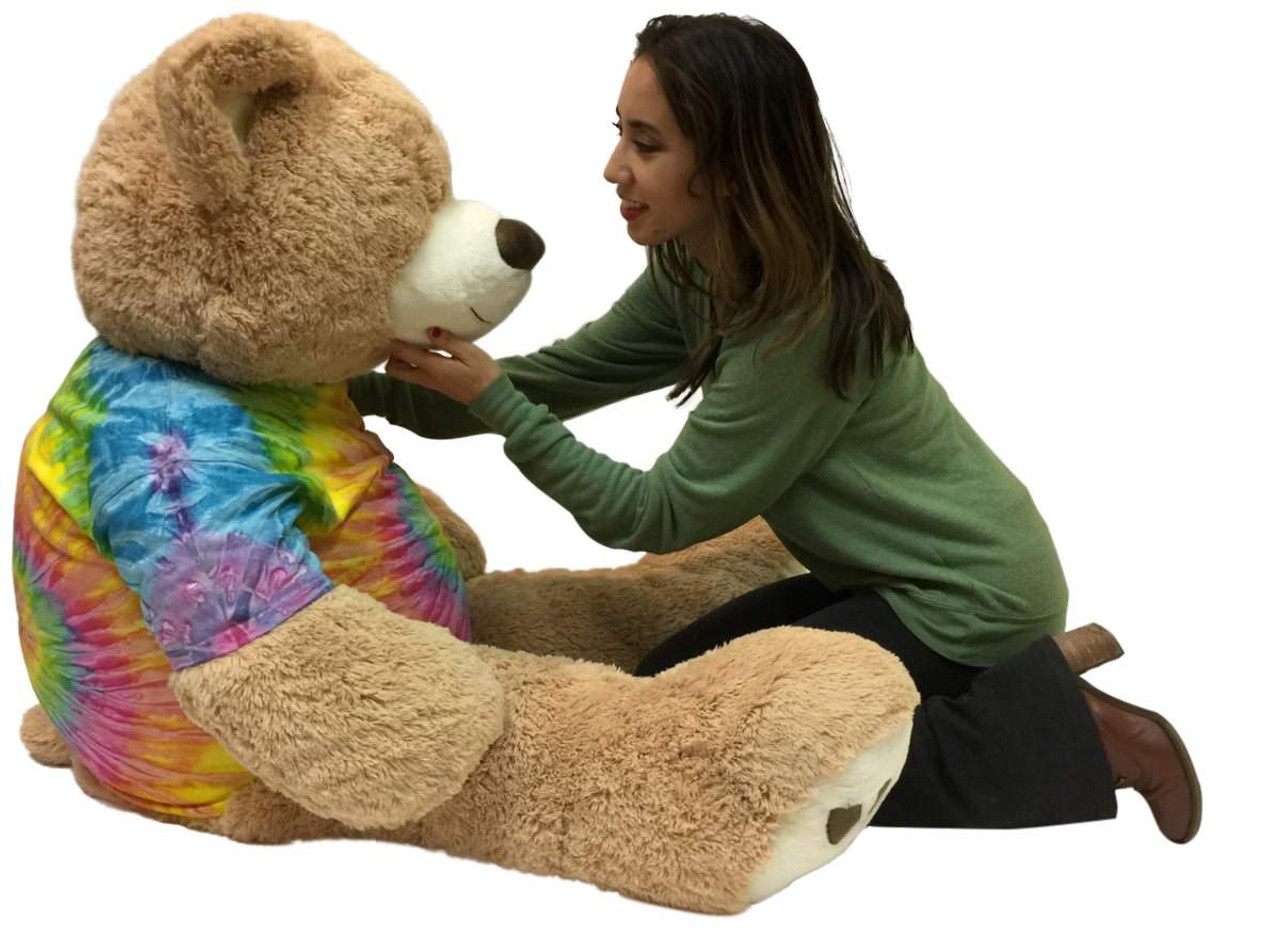 big tie dye teddy bear