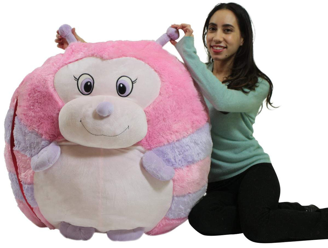 Big Plush Caterpillar Smush Ball Jumbo Size 3 Feet Tall 30 Inch