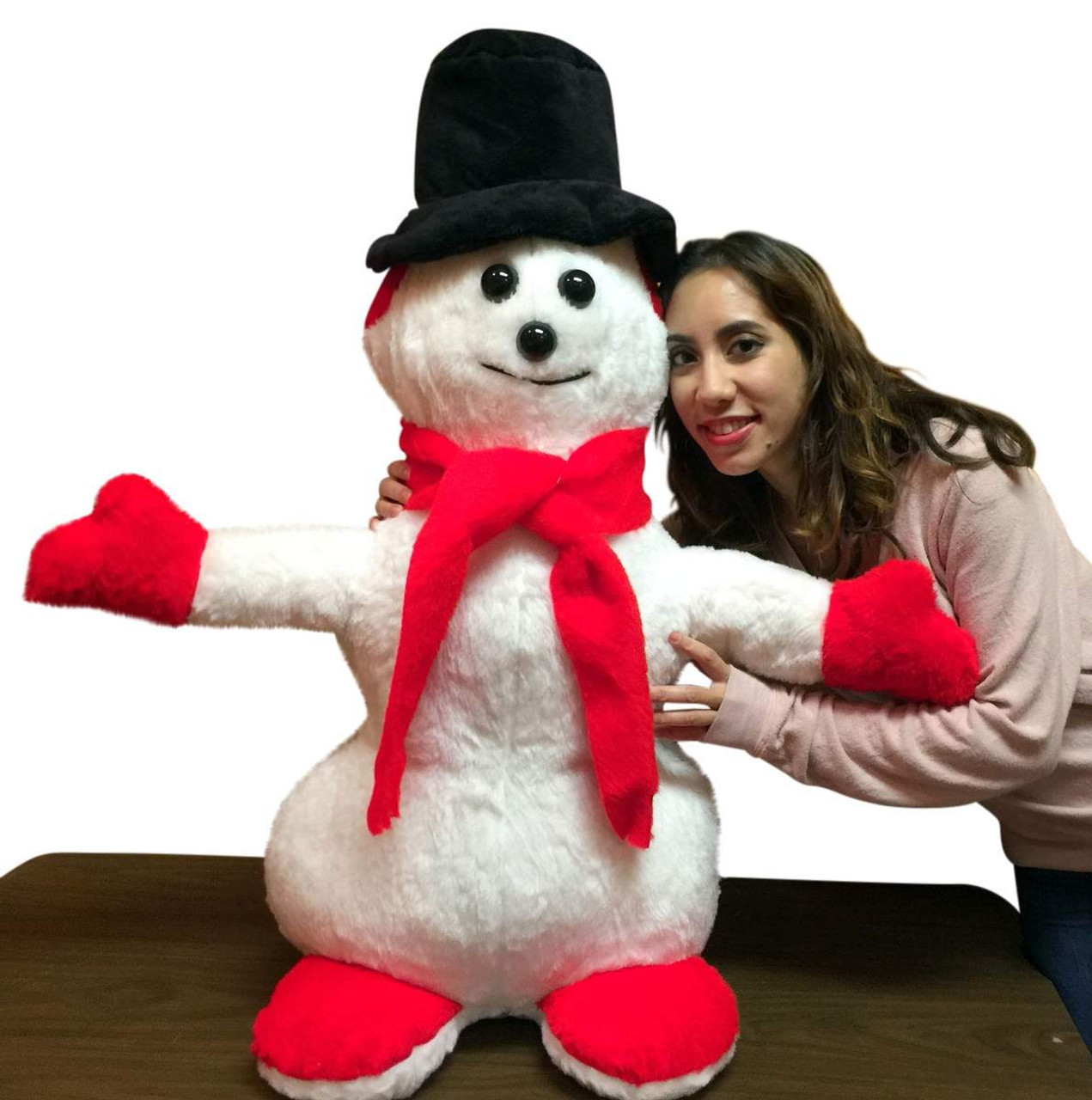 Bonhomme de neige en peluche géant de fabrication américaine 0,9 m de haut  doux en peluche de Noël