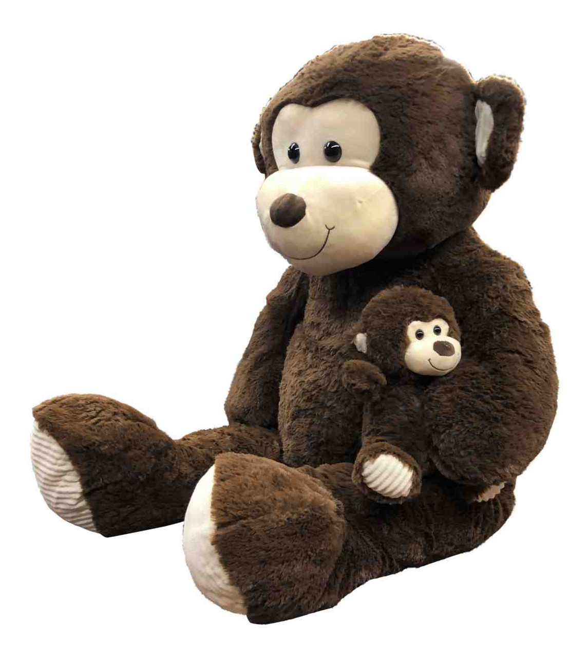 mono de peluche gigante de 4 pies con bebé, 48 pulgadas, suave, 122 cm,  peluche grande, peluche enorme, peluche grande, osos de peluche gigantes  personalizados, animales de peluche personalizados