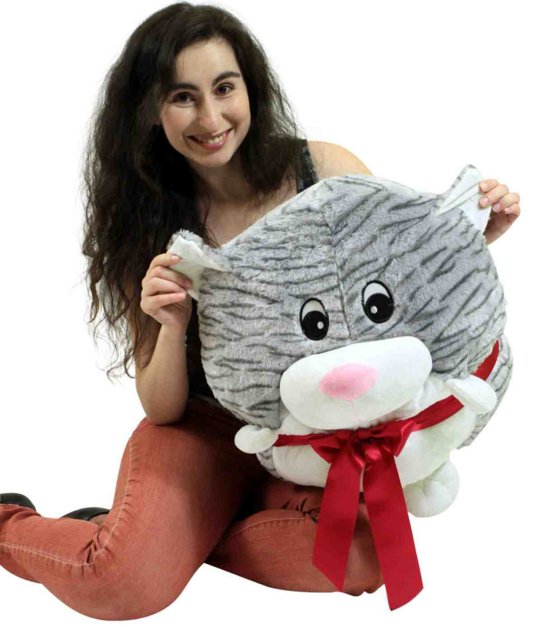 big stuffed cat