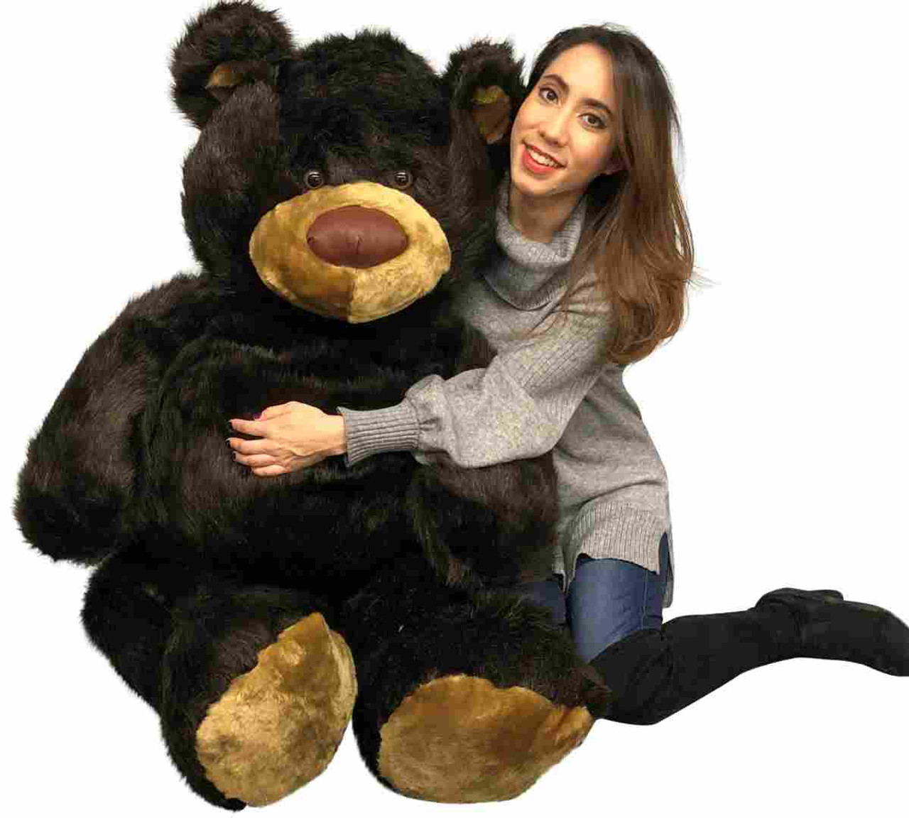 black teddy bear 5 feet