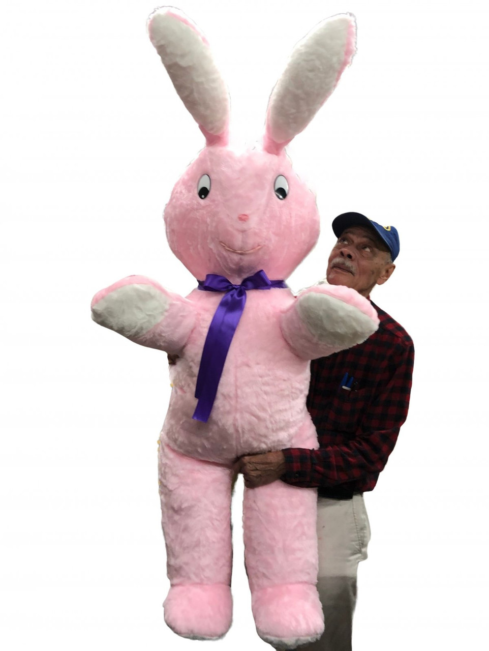 big pink bunny stuffed animal