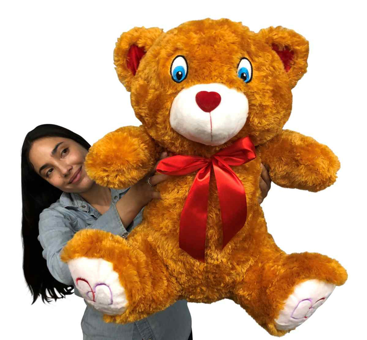 Big Plush® 2 Foot Teddy Bear 24 Inches Soft Brown with Red Nose