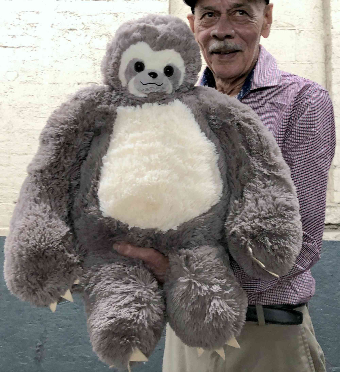 Big Stuffed Sloth with Small Head and Large Body 28 inches Soft 71