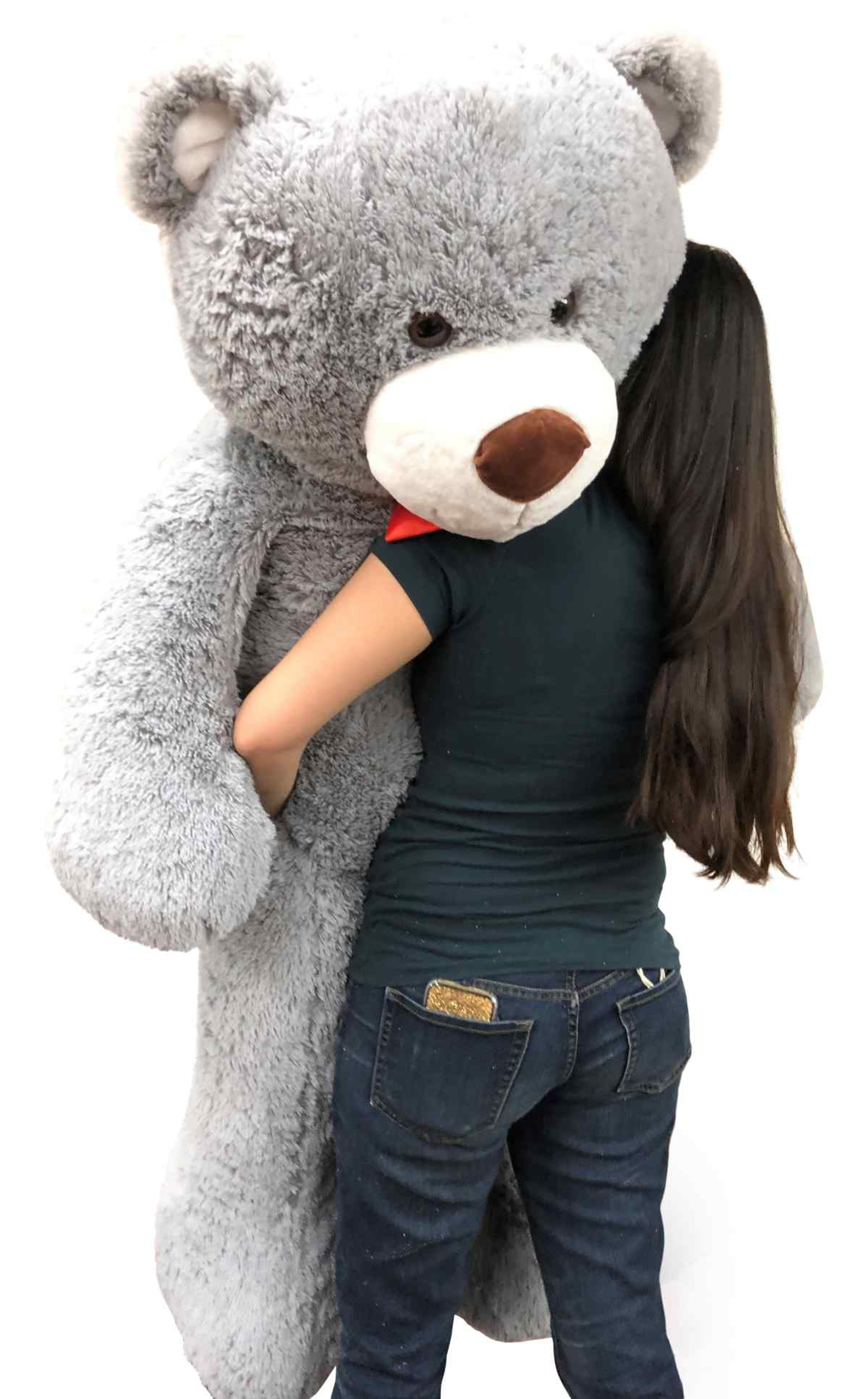 5ft Giant Stuffed Teddy Bear 60 Inches 153 cm Soft Silver