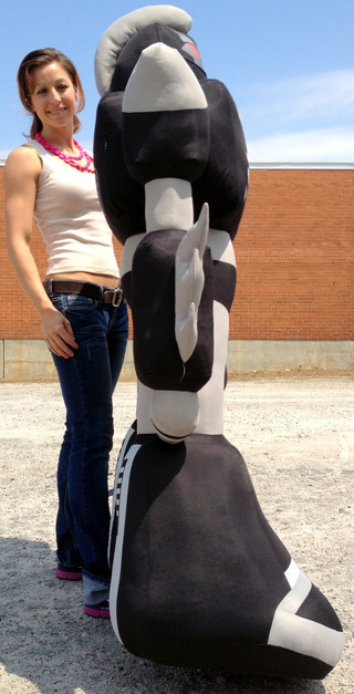 Giant Stuffed Robot 5 Feet Tall Enormous Soft Black Robo Plush 60 Inches Big Plush