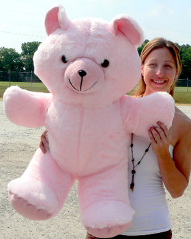 Giant Pink Teddy Bear 36 Inches Soft 3 Foot Teddybear Made in USA