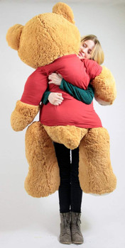 United States Marines Big Plush Giant Teddy Bear Five Feet Tall Honey Brown Color Wears Tshirt that says SOMEONE IN THE MARINES LOVES YOU United States Marines Big Plush Giant Teddy Bear Five Feet Tall Honey Brown Color Wears Tshirt that says SOMEONE IN THE MARINES LOVES YOU