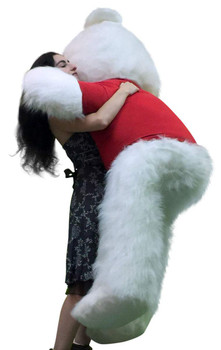 American Made Giant 6 Foot White Teddy Bear Wears I LOVE YOU T-Shirt Soft and Big American Made Giant 6 Foot White Teddy Bear Wears I LOVE YOU T-Shirt Soft and Big