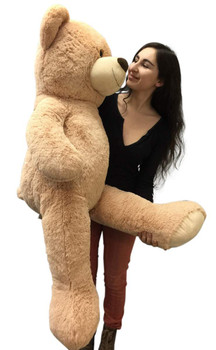 big plush 4 foot teddy bear extra soft 48 inch honey