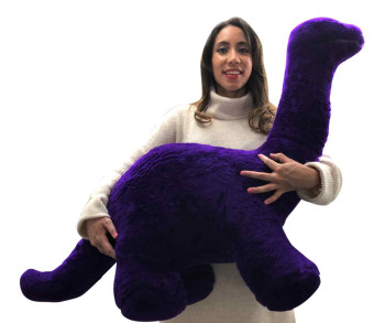 Giant purple stuffed dinosaur