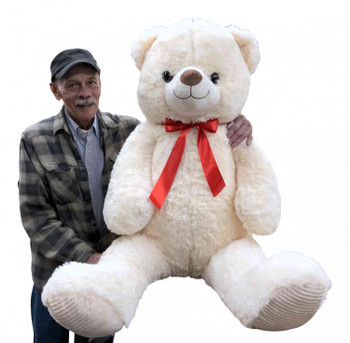 Giant White Teddy Bear Soft -  Premium Quality Big 54 inches  Huge Stuffed Animal