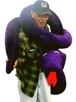 American Made Giant Stuffed Snake 18 Feet Long Soft Purple Big Plush Serpent Giant Stuffed Animal