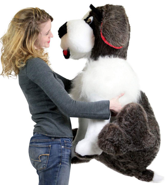 American Made Life Size Stuffed Saint Bernard 38 Inch Soft Big Plush Dog Whimsical Pooch