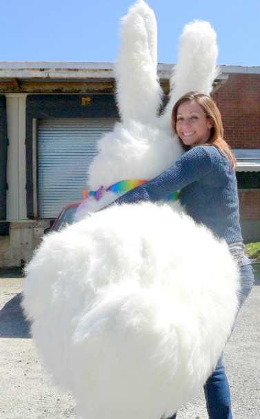 American Made Huge Stuffed Bunny 52 Inch Soft Gigantic Plush Rabbit Made in USA