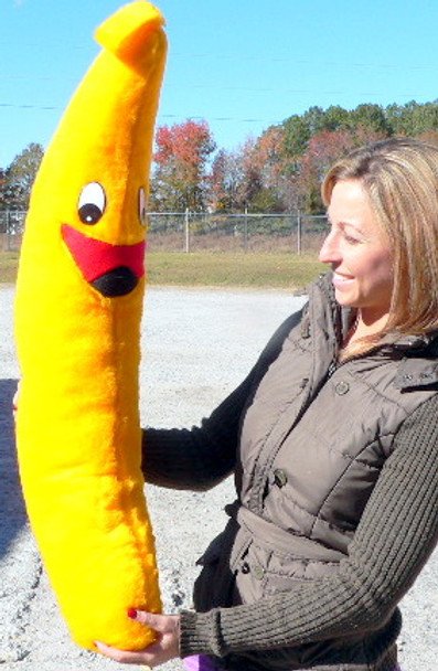 Giant Stuffed Banana is 3 Feet Tall and Always Smiling - Made in America