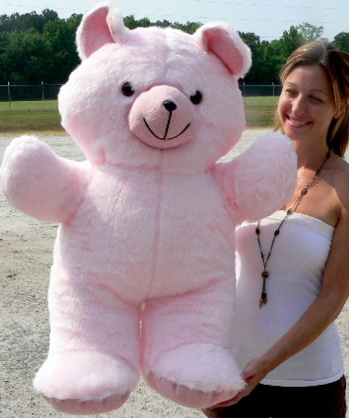 Giant Pink Teddy Bear 36 Inches Soft 3 Foot Teddybear Made in USA