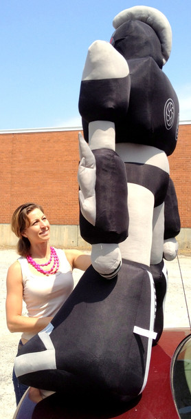 Giant Stuffed Robot 5 Feet Tall Enormous Soft Black Robo Plush 60 Inches