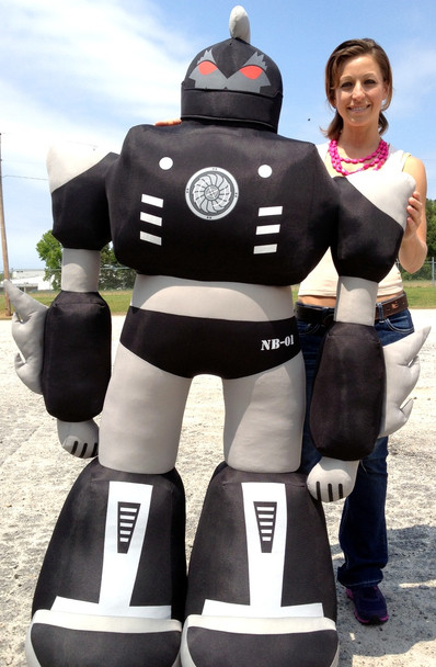 Giant Stuffed Robot 5 Feet Tall Enormous Soft Black Robo Plush 60 Inches