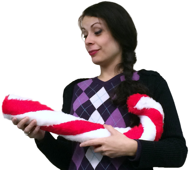 Add a Big Plush Christmas CANDY CANE