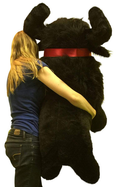 American Made Giant Stuffed Black Buffalo Huge 44 Inches 112 cm Big Plush Brand Gigantic Plushie Animal Made in the USA