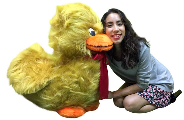 American Made Giant Stuffed Golden Brown Duck Soft 36 inches Huge Plush Animal