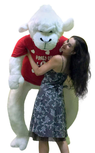 American Made 6 Foot Giant Stuffed White Gorilla Hunky Chunky Love Monkey Big Plush Valentine