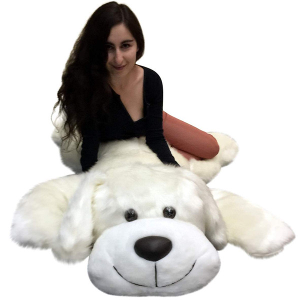 white plush dog