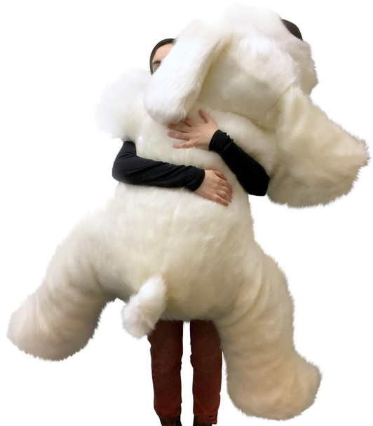 large white dog stuffed animal