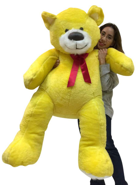 yellow big teddy bear