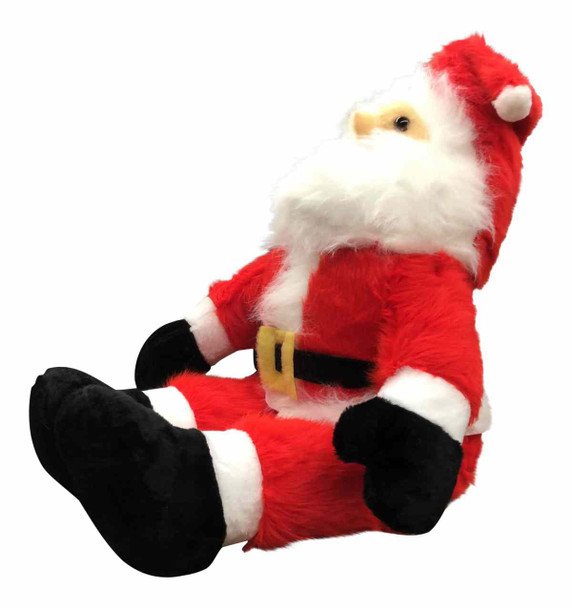 American Made Giant Stuffed Sitting Santa Claus 4 Feet Tall Soft  Large Christmas Plush 48 Inches, Legs Bend so He can Sit Down
