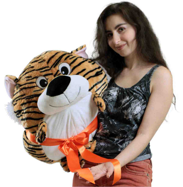 Big Plush Tiger Smush Ball Soft 24 Inches Soft Stuffed Animal Plushie