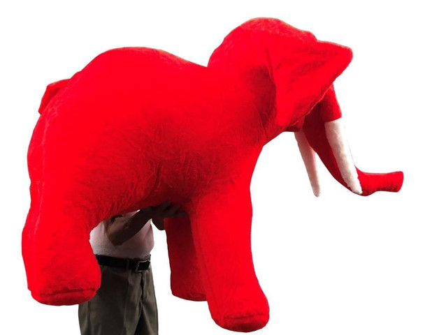 Big Plush® American Made Giant Stuffed Red Elephant 48 Inch Huge Stuffed Animal
