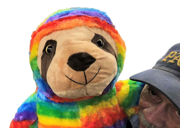 3ft Huge Stuffed Sloth Rainbow Color 36 inches Soft 91 cm Big Plush Jumbo Stuffed Animal