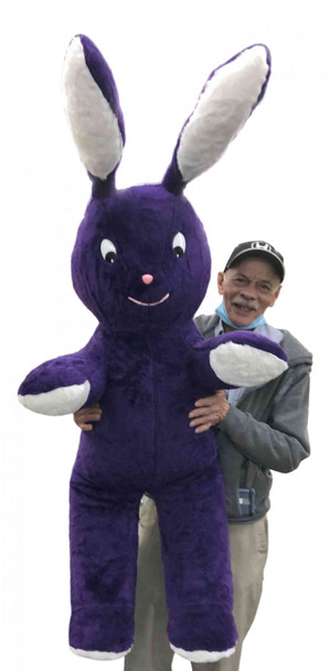 Huge stuffed purple Easter bunny rabbit made in America by Big Plush